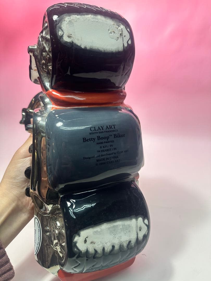 超希少 ベティ・ブープ Betty Boop バイク クッキージャー 外国製