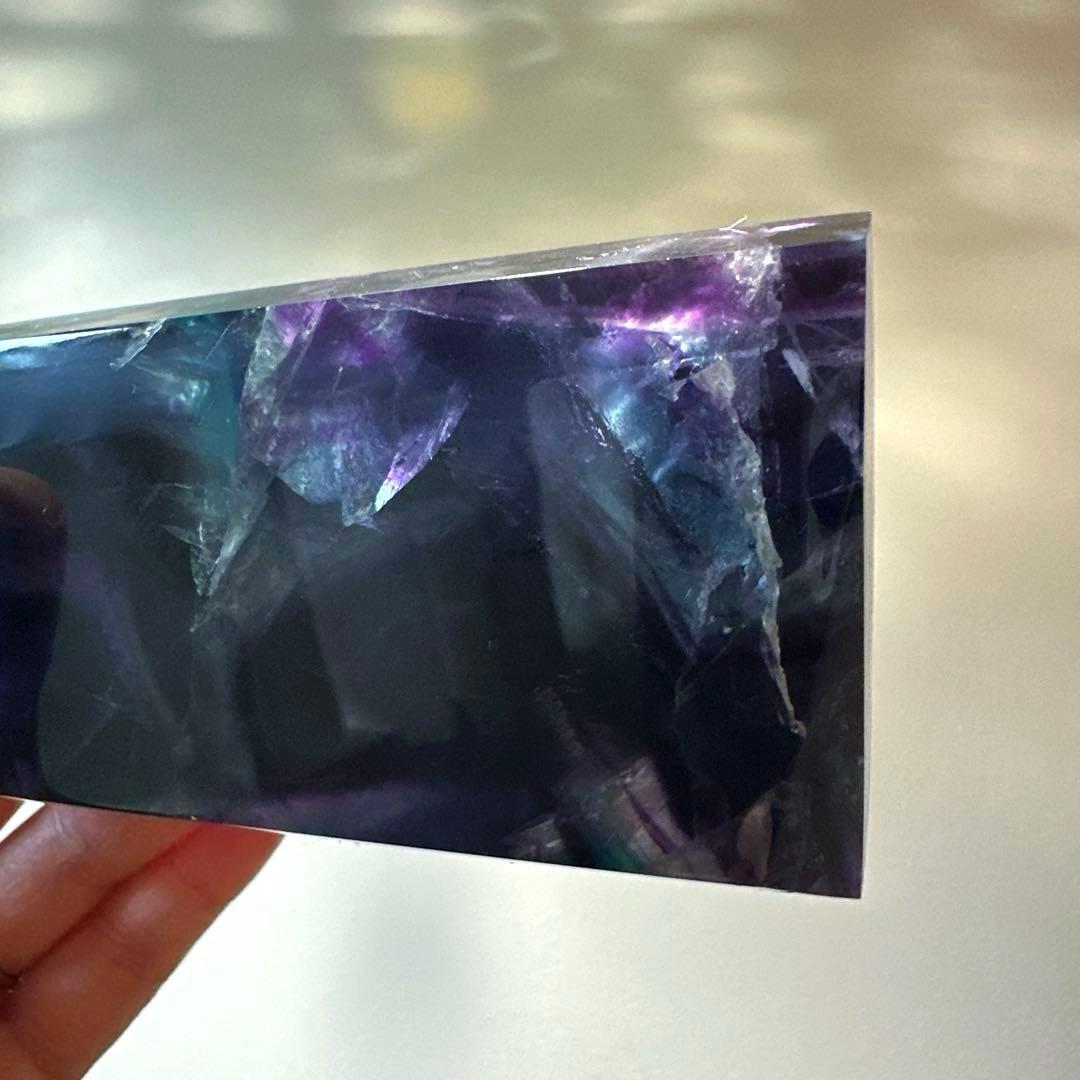 ブルーフローライト　タワー　13.2㎝　フローライト　青　透明感　虹