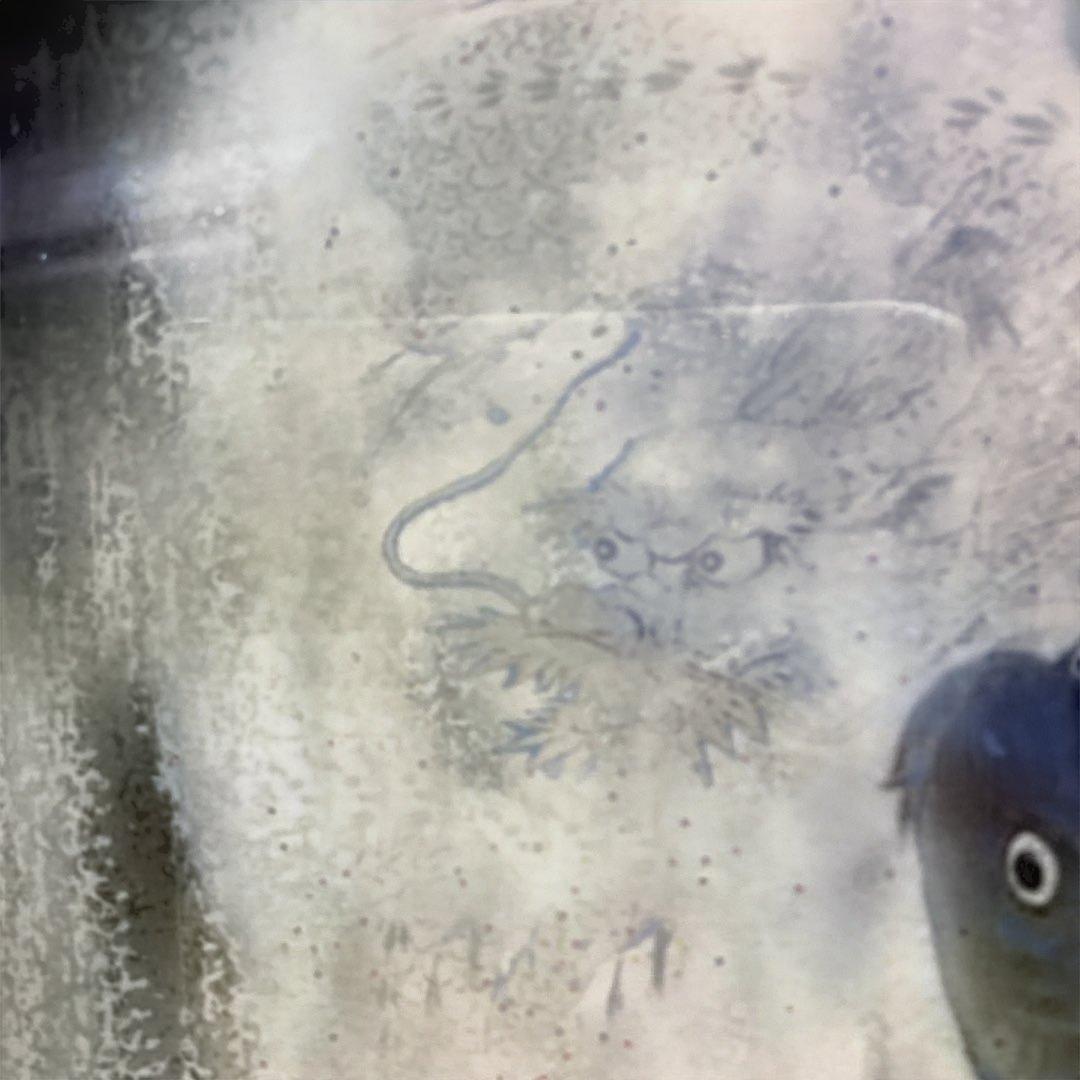 真作　吉岡浩太郎　昇鯉龍神　ジグレー版画