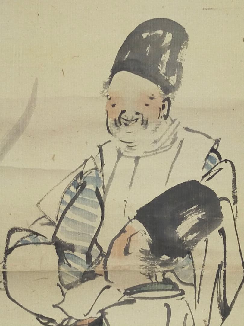 ♥【模写】 掛軸　前田青邨　人物　掛け軸　骨董品