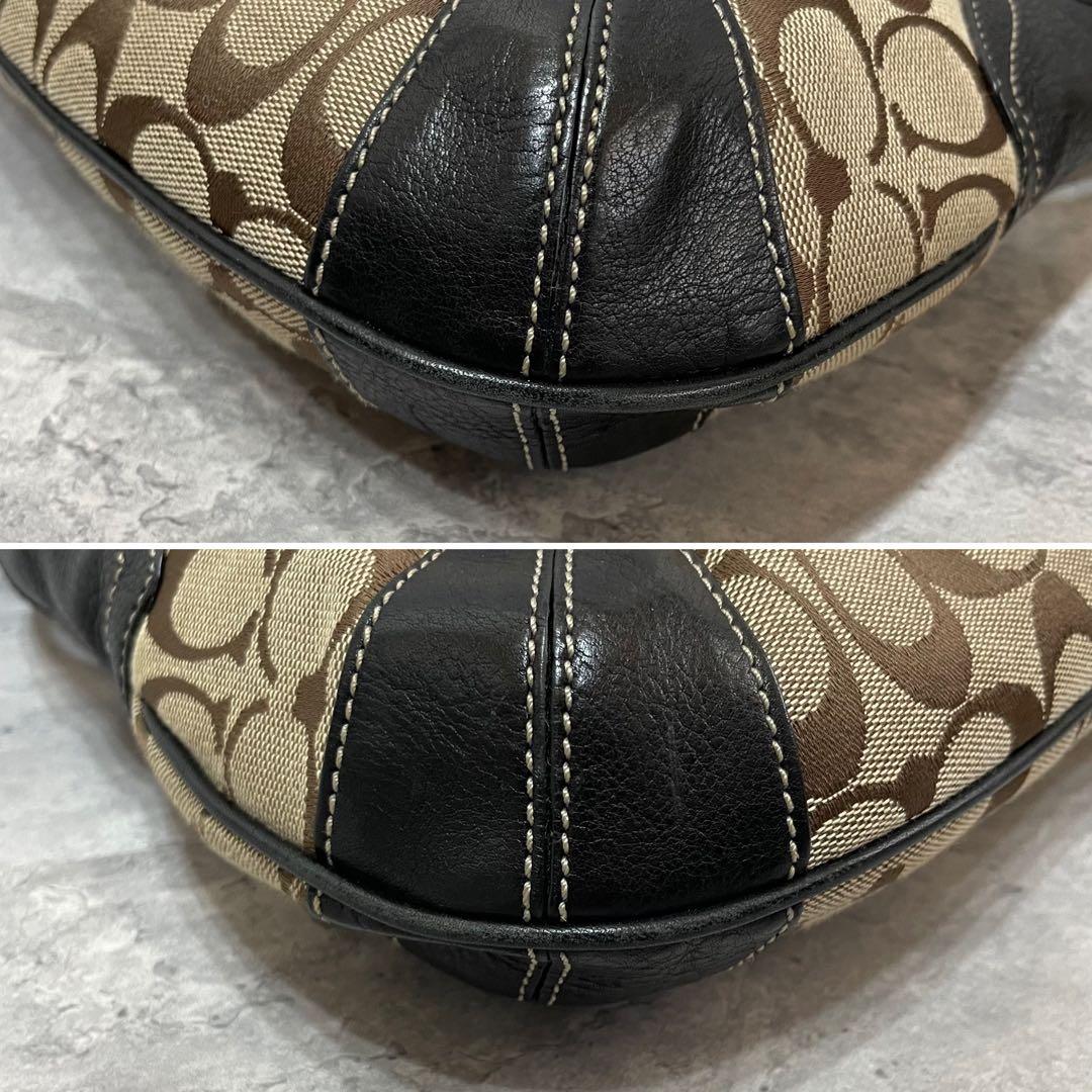 極美品✨ COACH キャンバス シグネチャー ワンショルダー バッグ Y2K