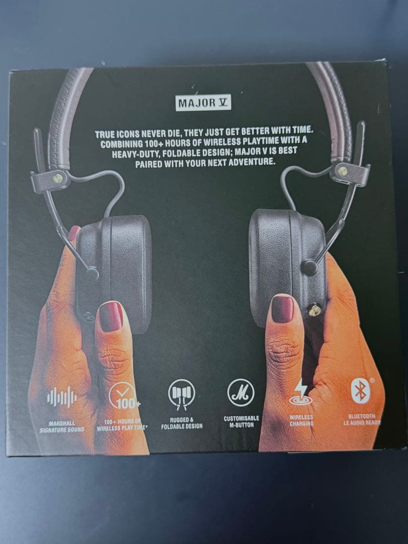 Marshall Major V ワイヤレスヘッドフォンブラック新品未使用