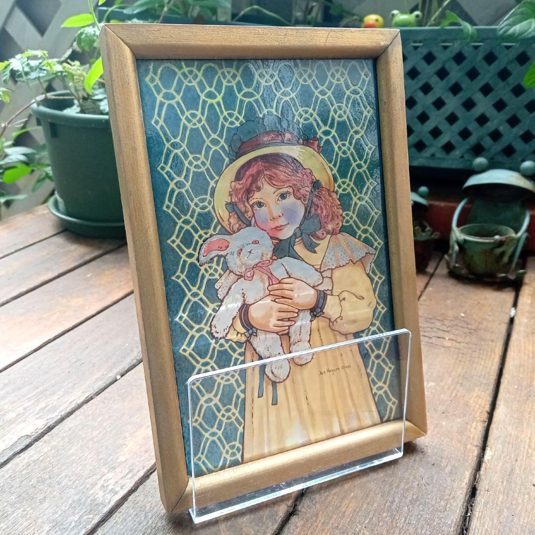 ジャン・ハガラ ステンドグラス 少女とお人形 レスリー グラスマスターズ社