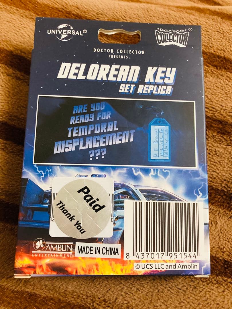 バックトゥザフューチャー デロリアン キー レプリカ