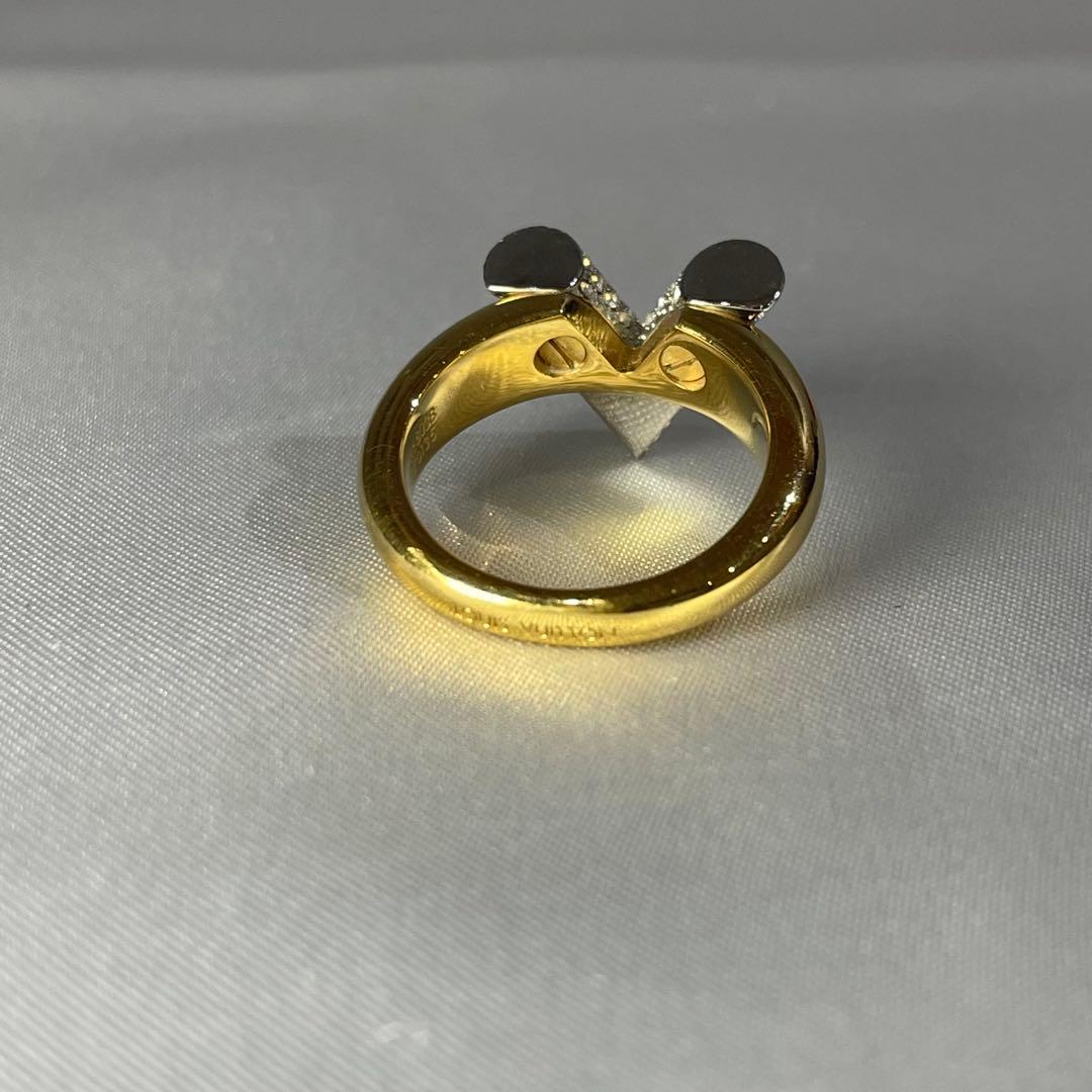 【鑑定済み】ルイヴィトン リング エセンシャルV ストラス ゴールド