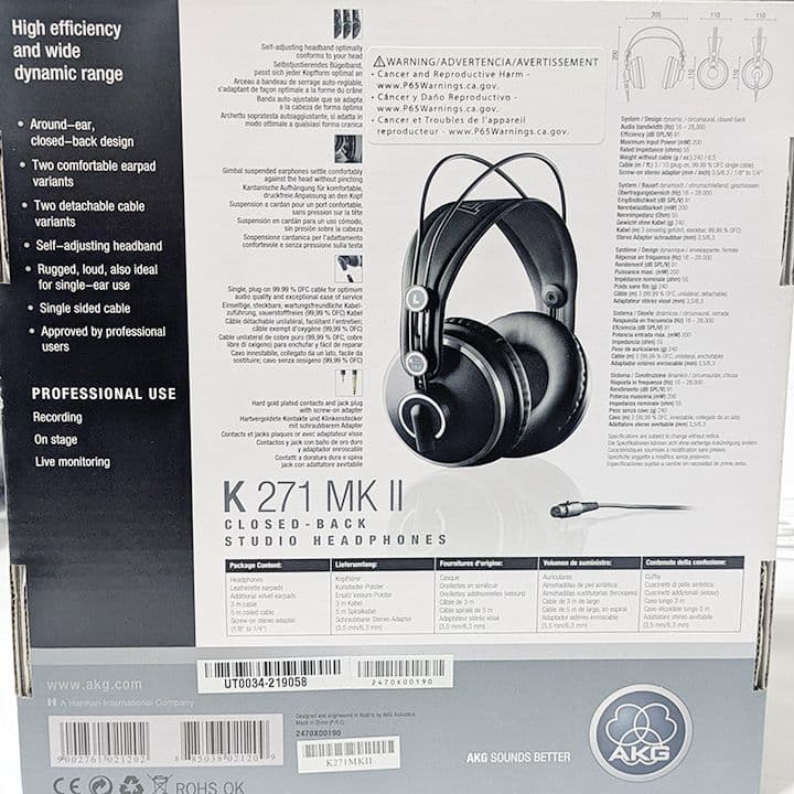 【美品】AKG K271 MKII スタジオ（モニター）ヘッドフォン