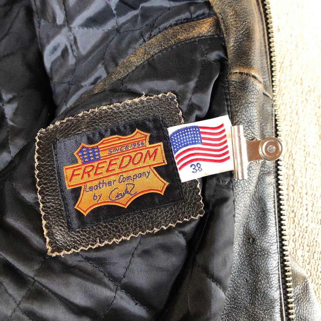 FREEDAM シングルライダースジャケット レザージャケット 牛革