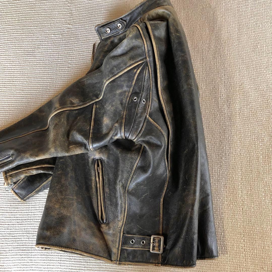 FREEDAM シングルライダースジャケット レザージャケット 牛革