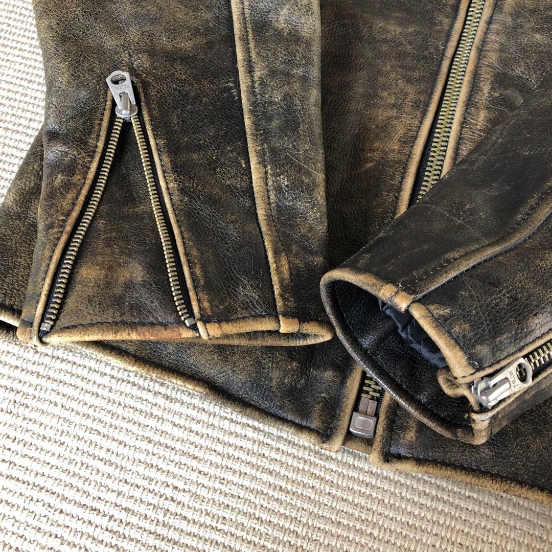 FREEDAM シングルライダースジャケット レザージャケット 牛革