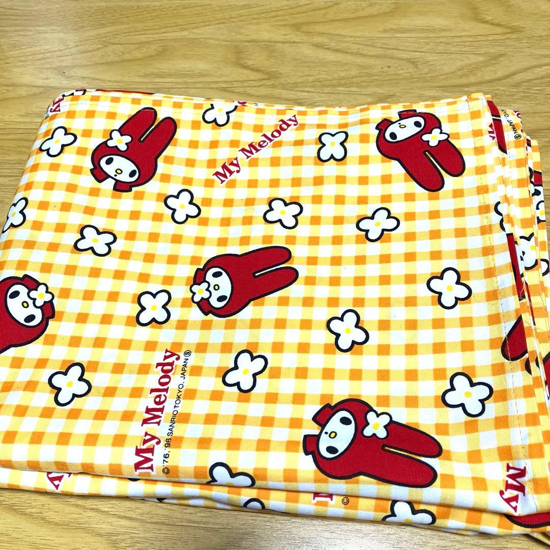 サンリオ　レトロ　マイメロ　赤メロ　生地　布 約195✖️195 位　継ぎ有