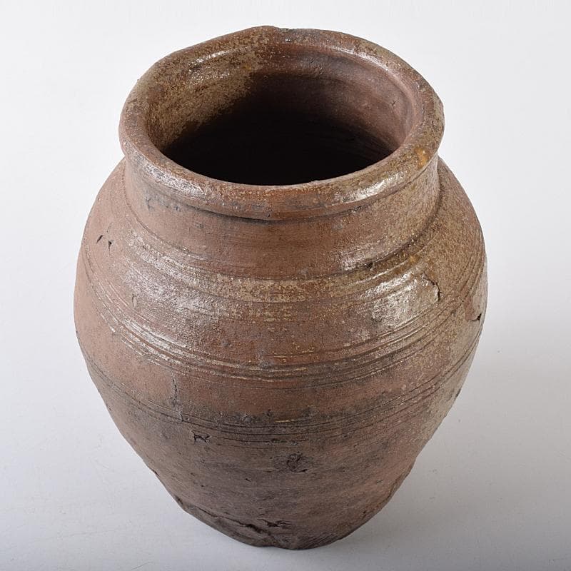 桂又三郎極め　室町初期　古備前　直線文壺水指　龍村光峯　宝雲緞子　MR7914B