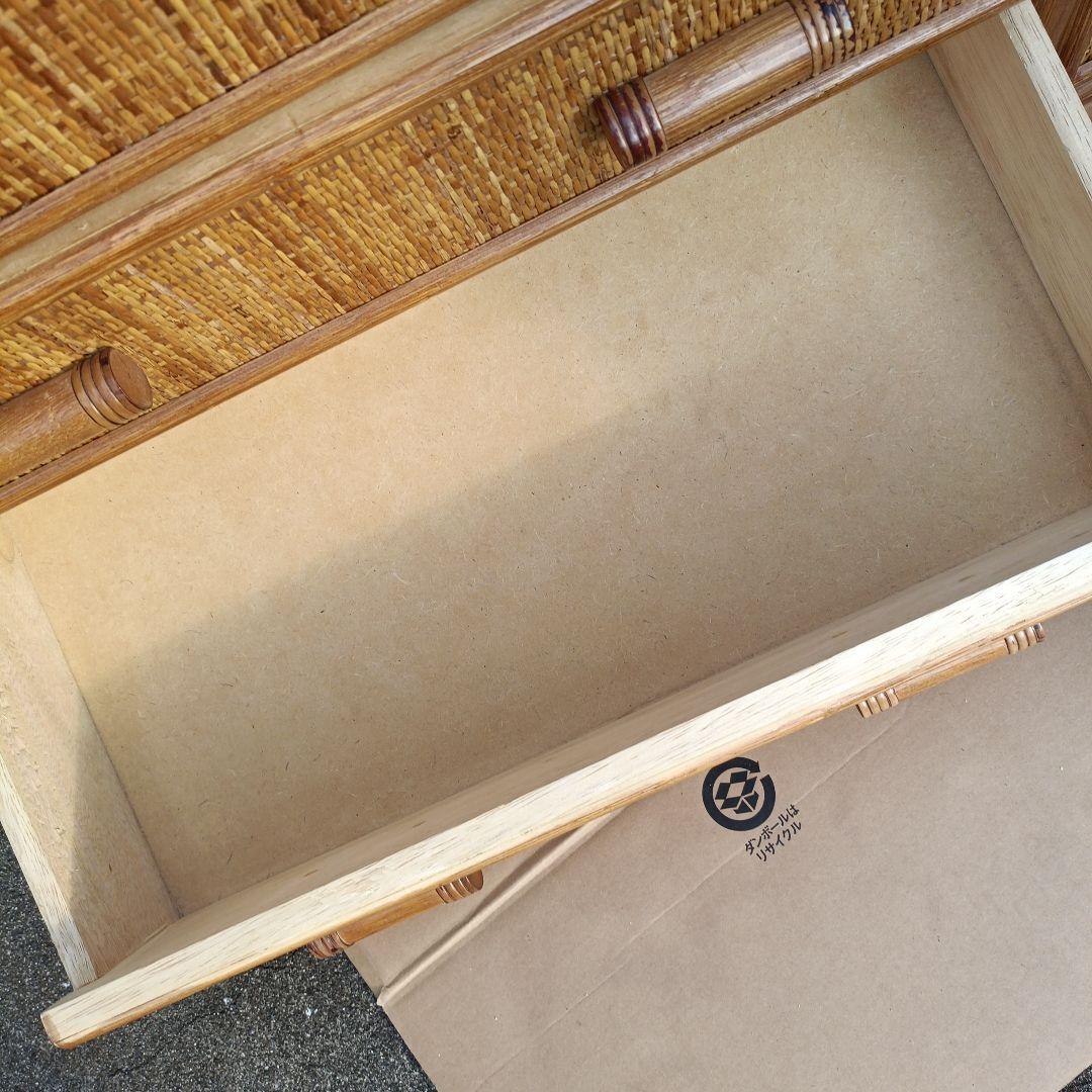 【希少】籐 ラタン チェスト 4段 引き出し10個 アジアン家具 収納タンス