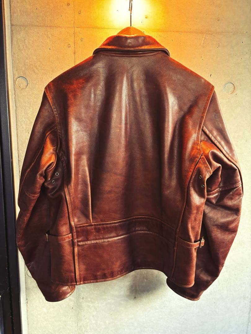 ビーマッコイ ステアハイド シングルライダースジャケットサイズ36 ブラウン