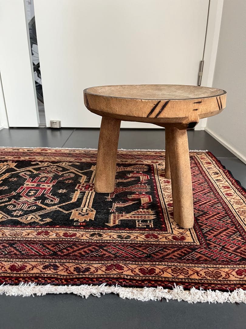 タンザニア　ドドマ族　ヴィンテージスツール　アフリカ椅子　民藝古道具アンティーク