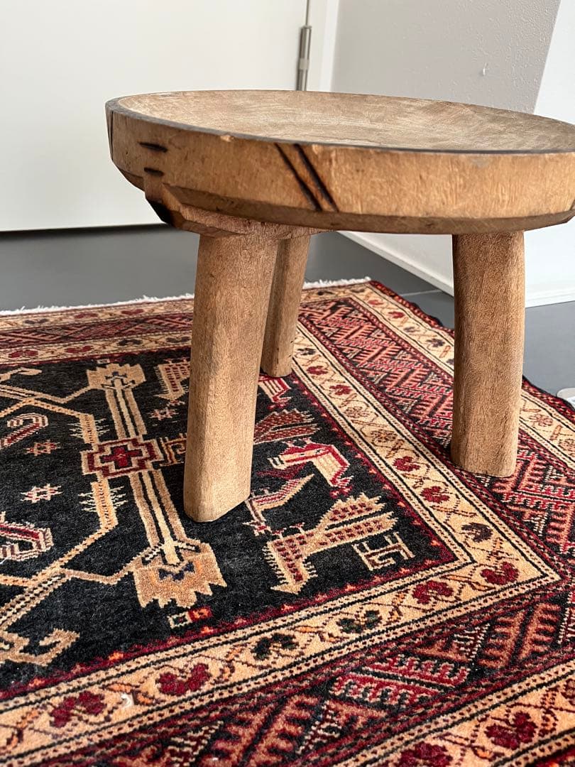 タンザニア　ドドマ族　ヴィンテージスツール　アフリカ椅子　民藝古道具アンティーク