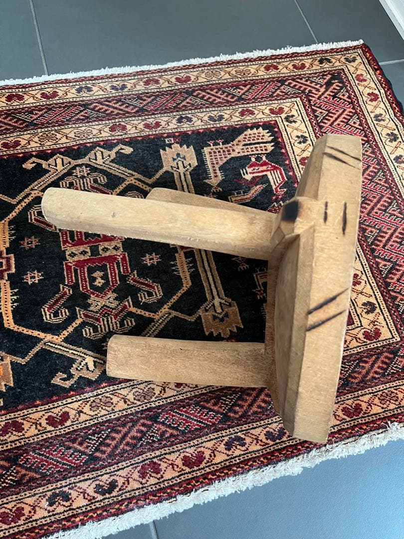 タンザニア　ドドマ族　ヴィンテージスツール　アフリカ椅子　民藝古道具アンティーク