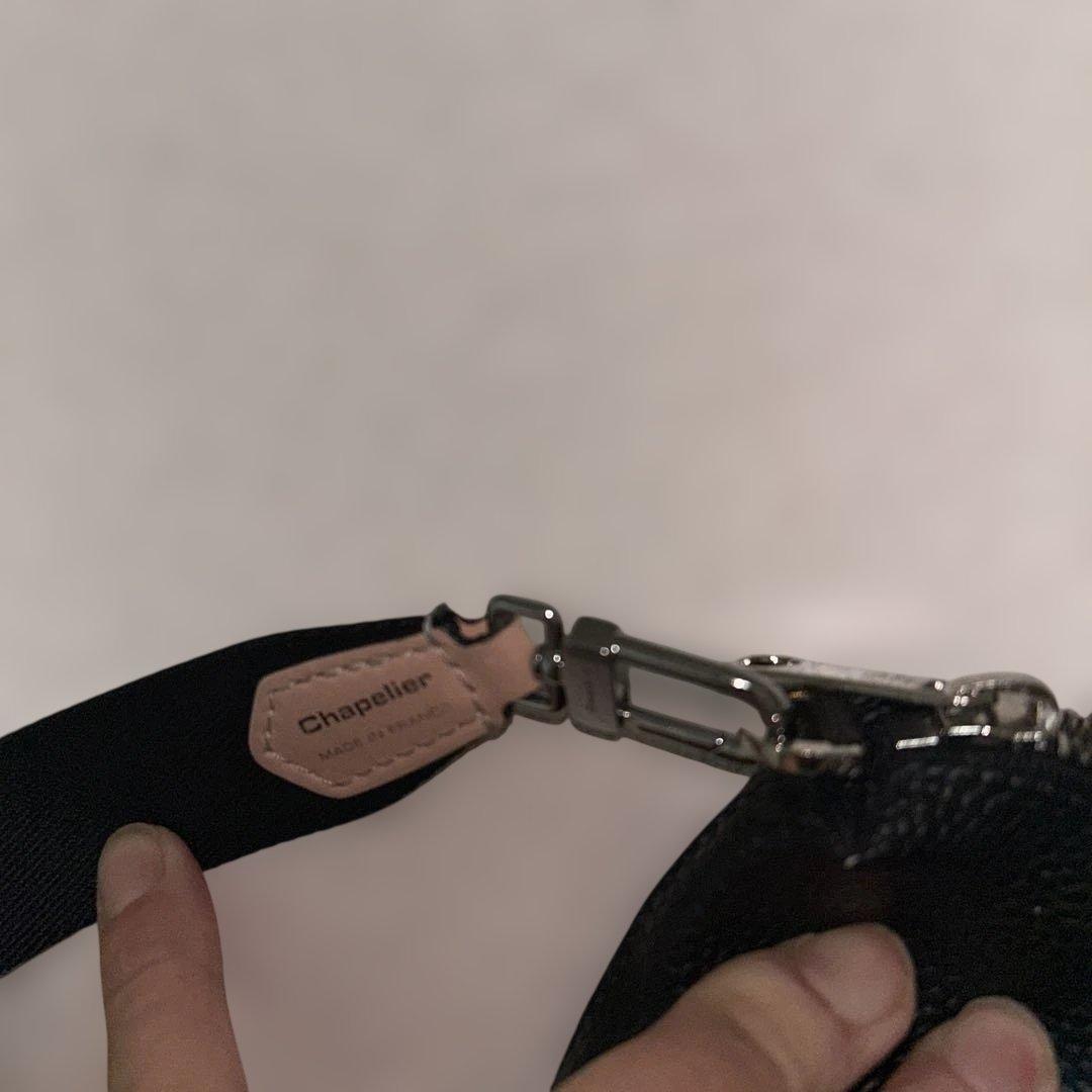 Herve Chapelierレザーショルダーバッグストラップ取り外し可能