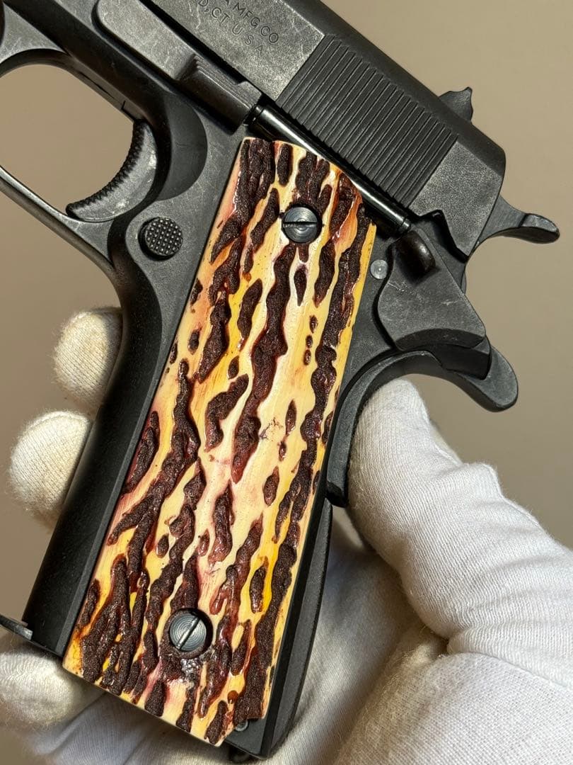 マルシン コルト M1911A1 HW ガバメント 象牙風グリップ モデルガン