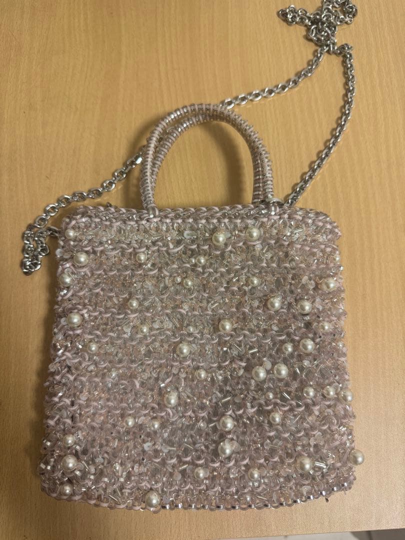 アンテプリマ　ペルラ グリッター/スクエア スモール/パウダリーピンクシルバー