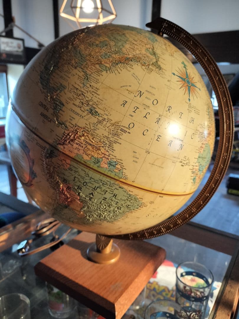 Replogle 地球儀 約30cm 木製スタンド付き