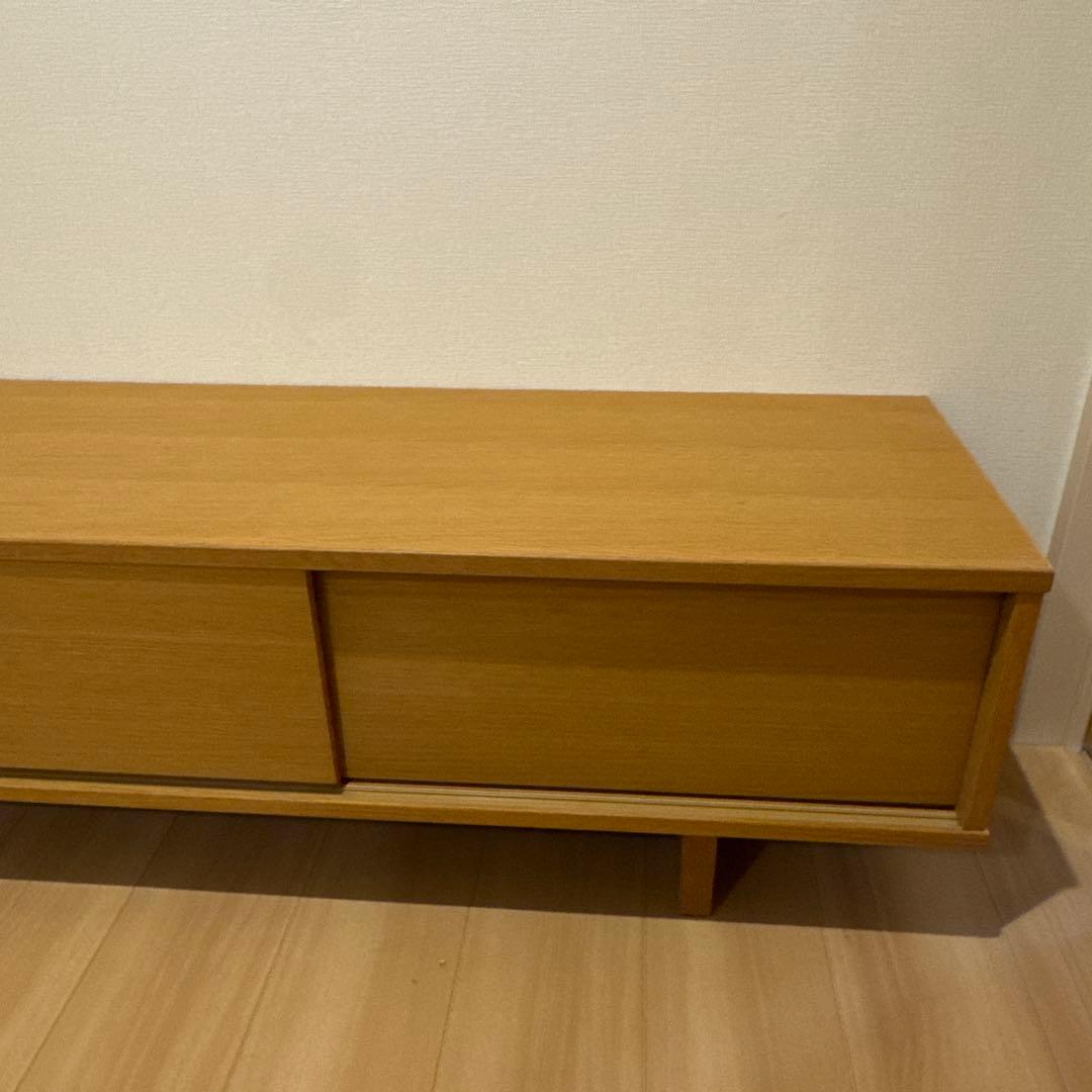 無印良品 オーク材 ＡＶラック テレビボード 薄型 150cm【廃盤品】