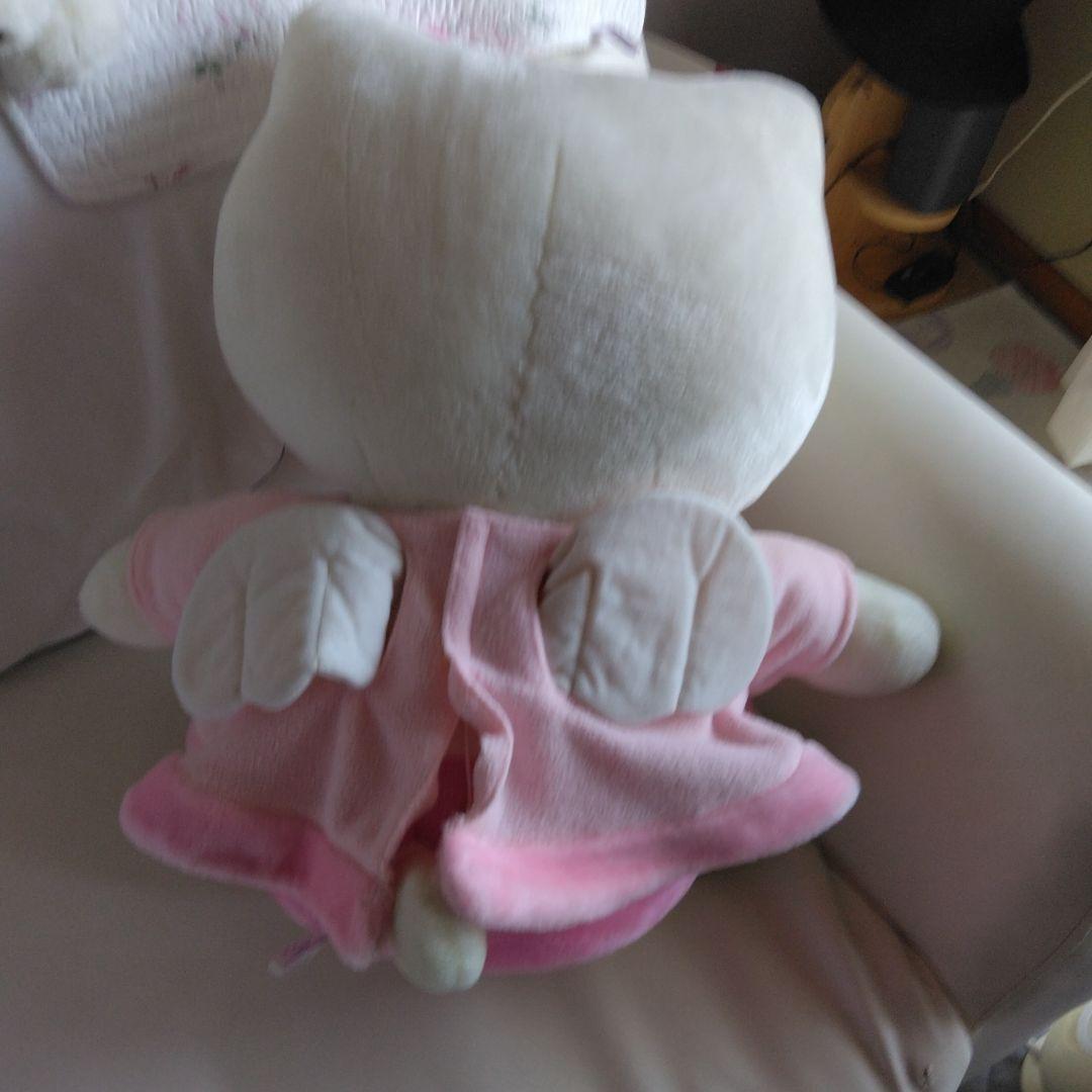 【希少・ビンテージ】ハローキティ ぬいぐるみ 特大 ピンク エンジェル （天使）