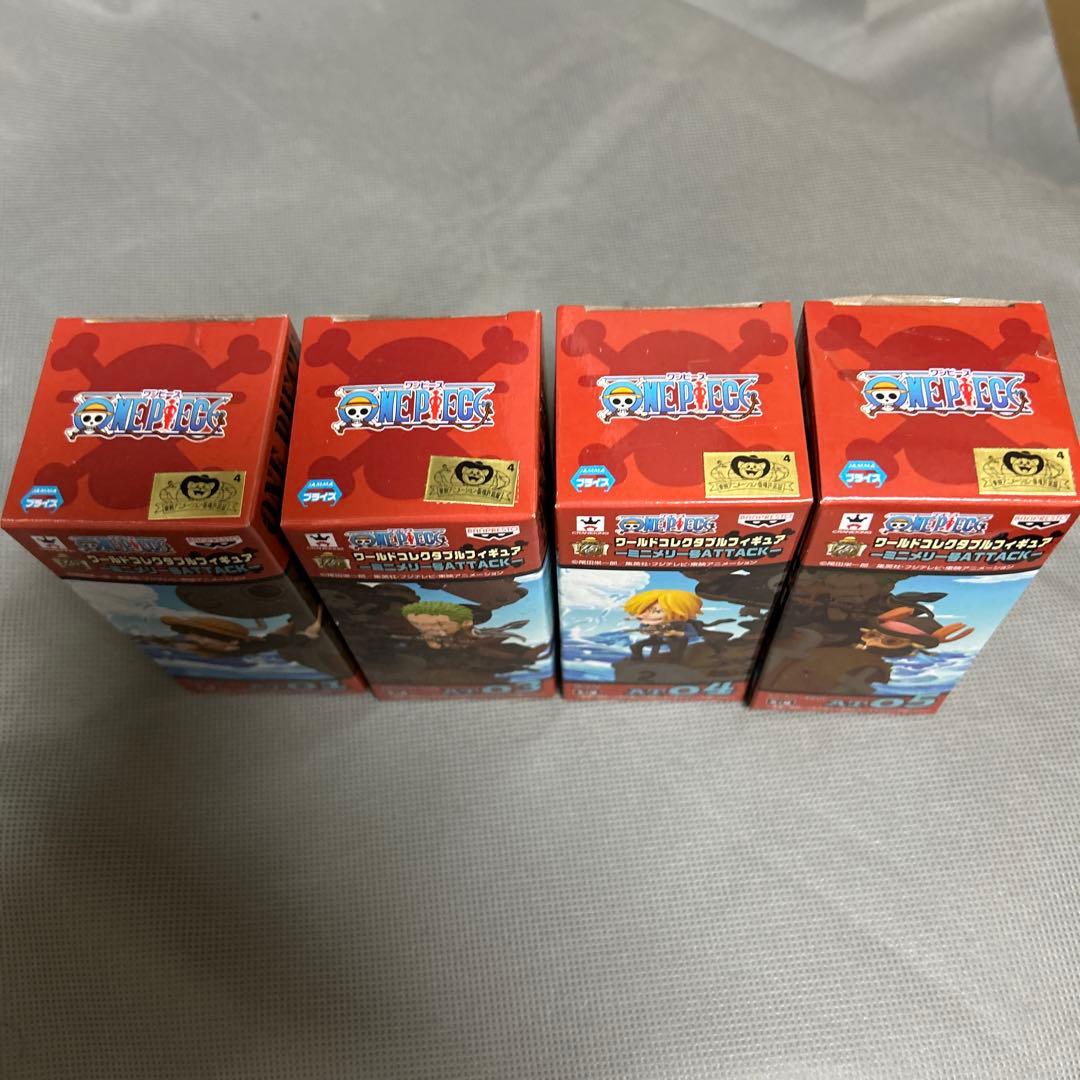 ワンピース ワールドコレクタブルフィギュア ミニメリー号ATTACK 4種セット