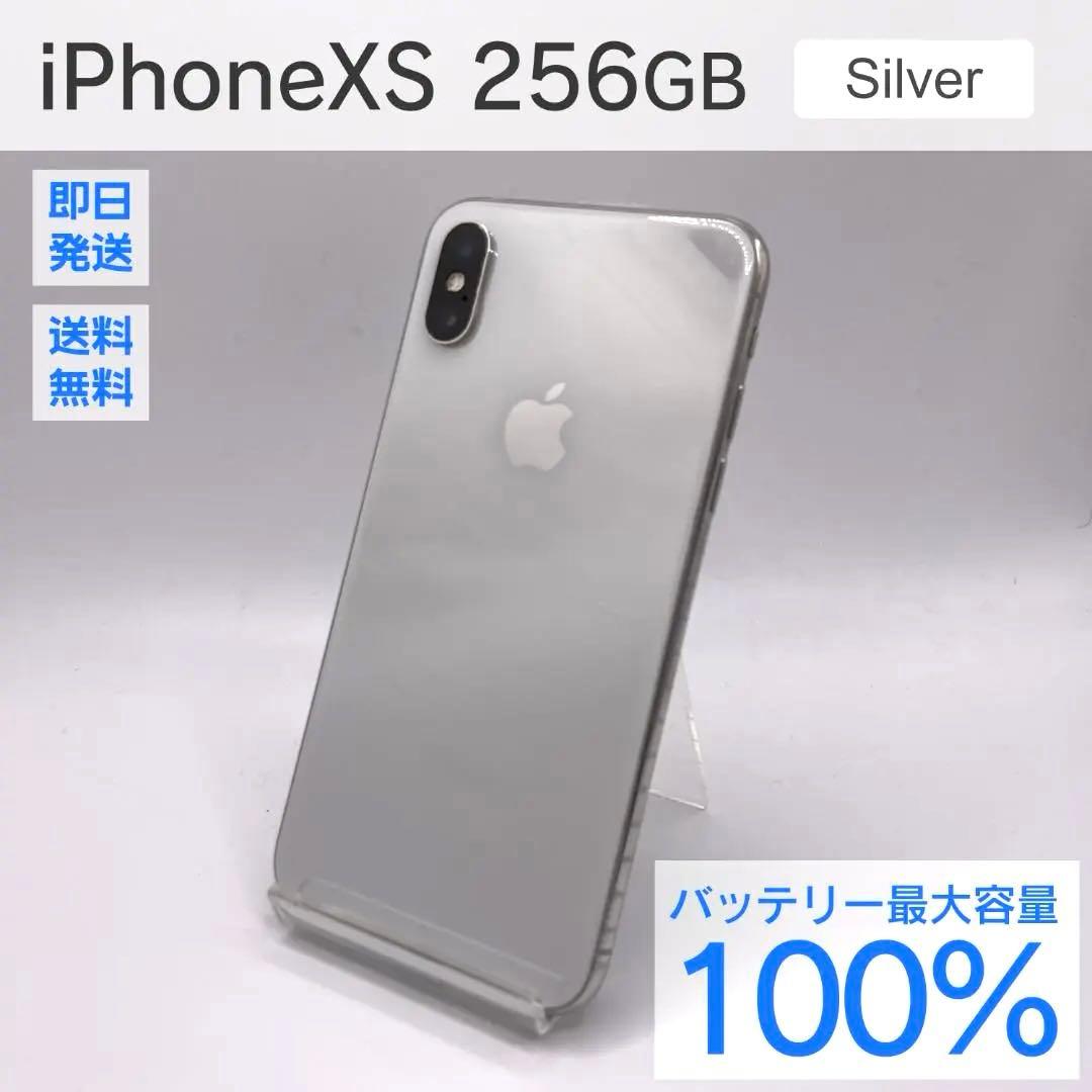 iPhone XS 256GB ブラック ケース付き バッテリー最大容量100%