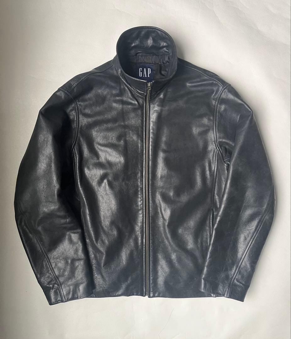 gap レザージャケット M ギャップ フルジップ old 海外企画