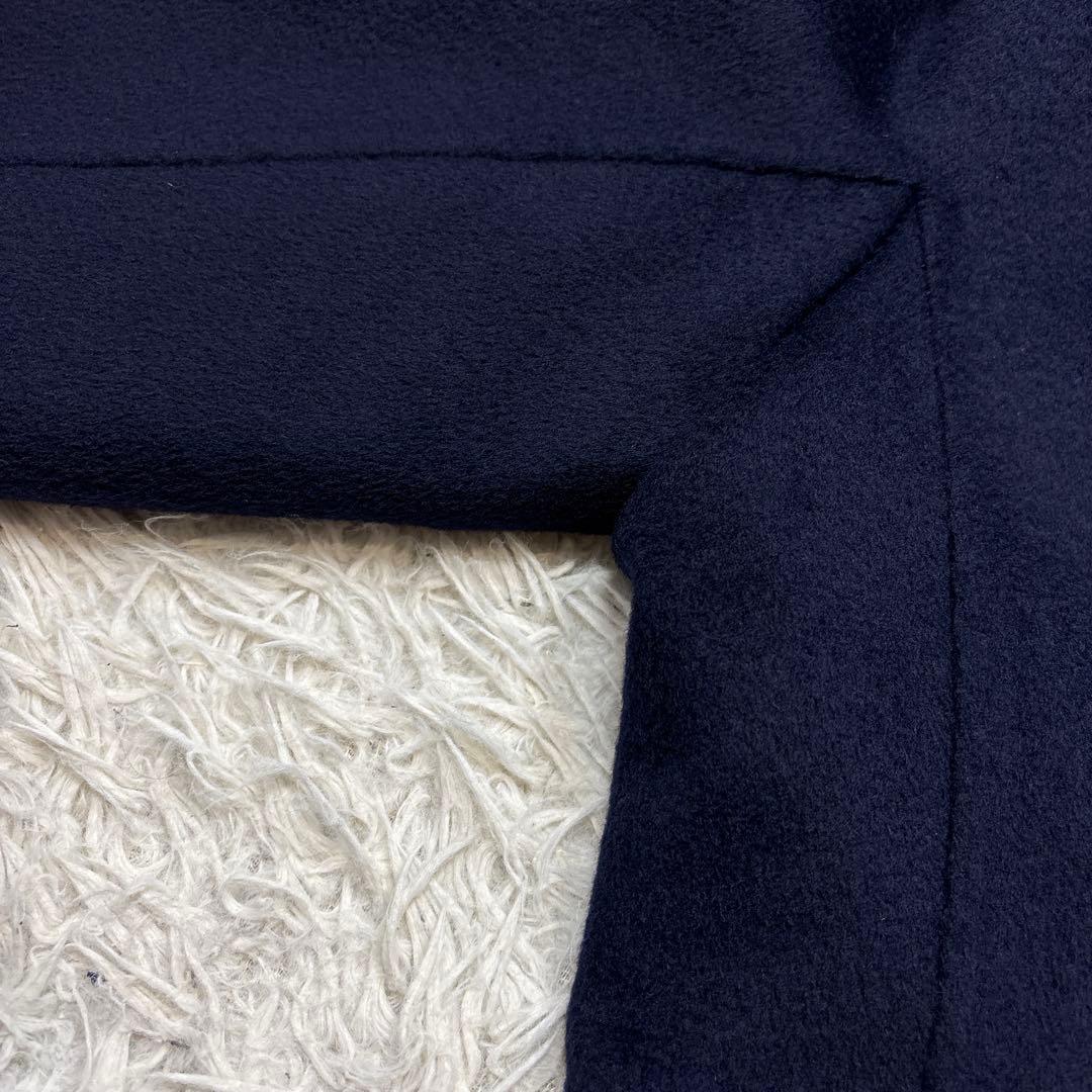 超美品☆未使用級【レリアン】カシミヤ100% 紺　ダブルチェスター　13 XL