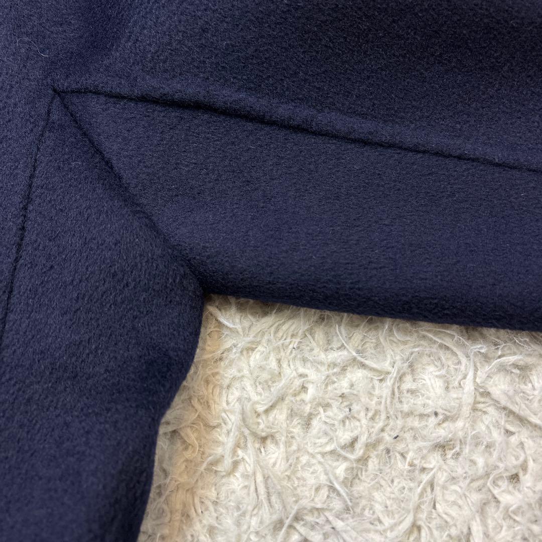 超美品☆未使用級【レリアン】カシミヤ100% 紺　ダブルチェスター　13 XL