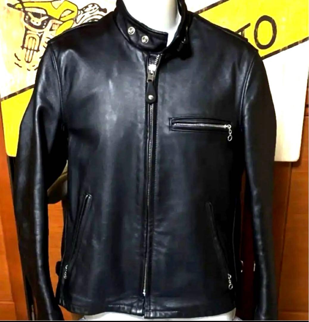 美品‼️新型schott641 36インチ　シングルライダース　インナーボア付