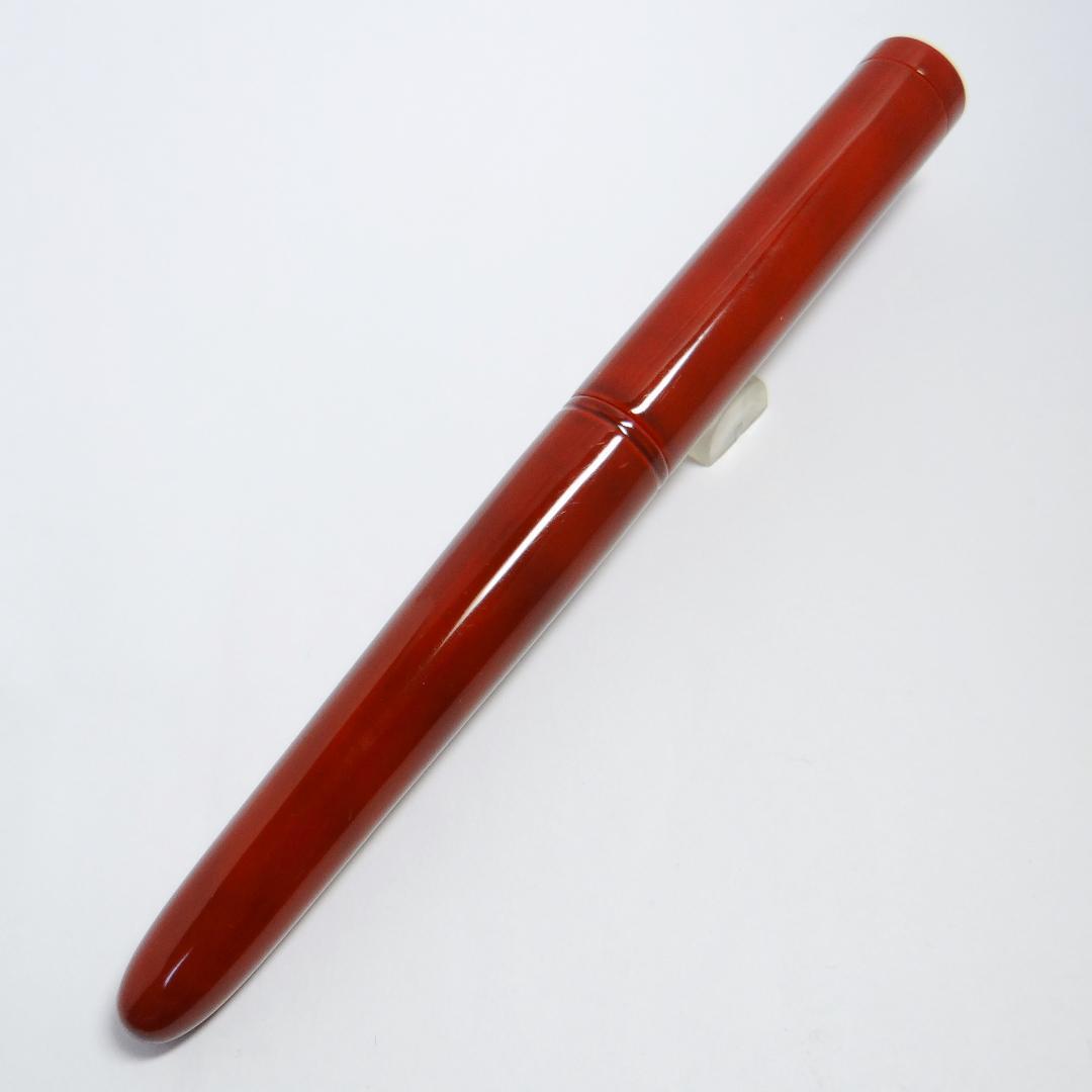 【筆記良好・希少旧モデル】大橋堂 万年筆 朱漆 OHASHIDO 14K 極細字