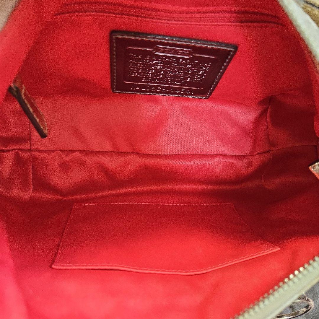 ★ド派手★COACHポピー　スパンコールショルダーバッグ★チャーム４点&袋付き★