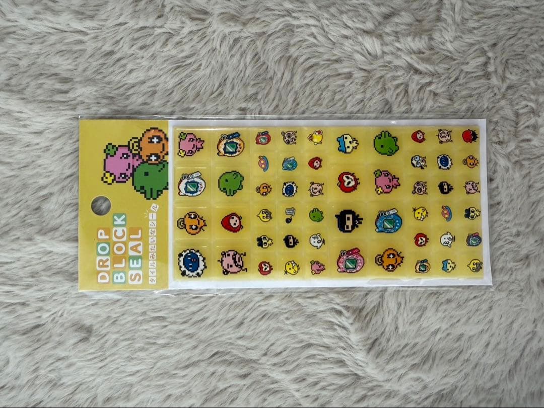 たまごっち ボンボンドロップ4枚＋ブロックタイルシール＋たまごっちガチャまるっち