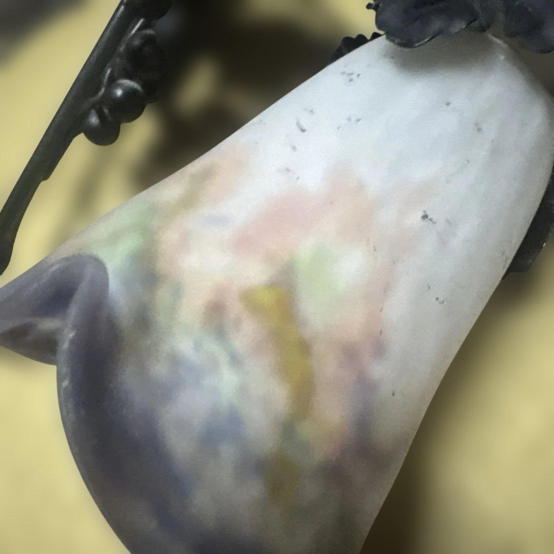 アンティークランプ フラワーモチーフ　ミューラー兄弟　吊り下げライト