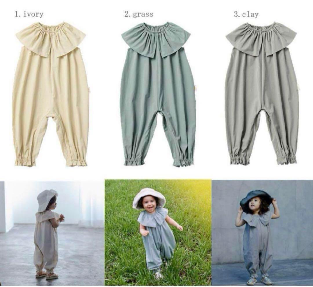 【新品未使用MARL MARL】マールマール　プレイウエア　アイボリー80