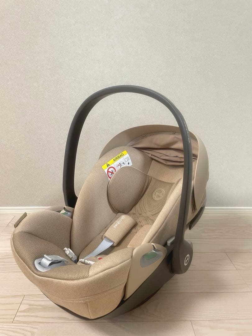 【美品】cybex Cloud Ti-Size ベージュトラベルアダプター付き