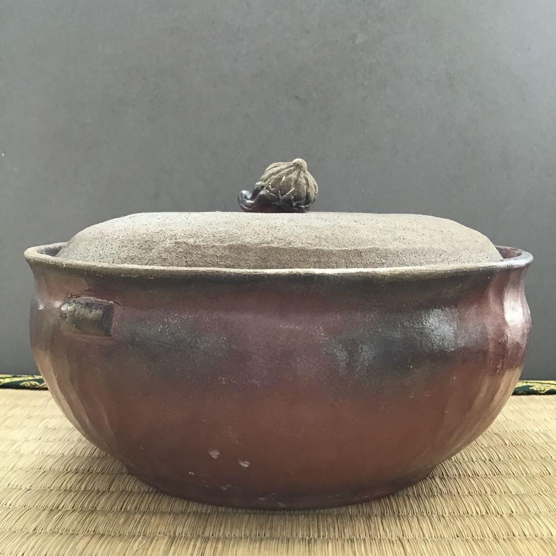 茶道具　備前焼　煎茶　湯さまし急須　窯元五郎辺衛造　栞　紙箱　S34MS