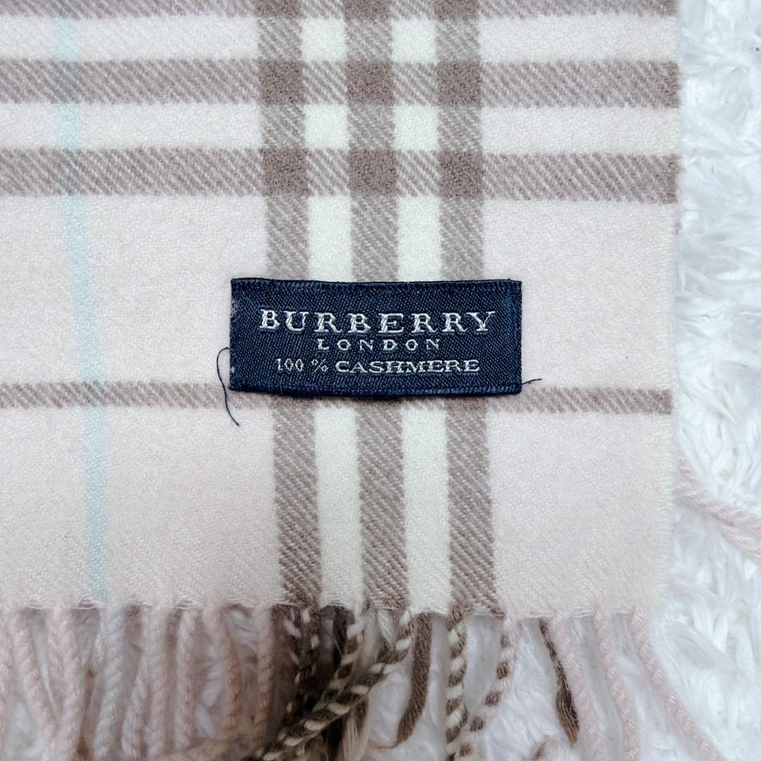 希少✨ Burberry バーバリー マフラー カシミヤ ノバチェック ピンク