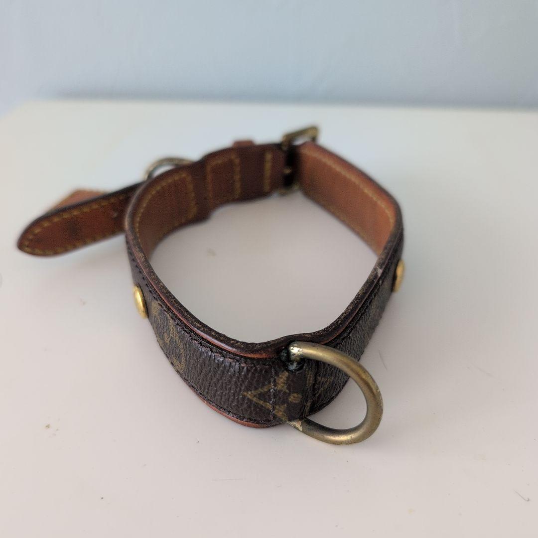 Louis Vuitton レザー首輪 モノグラム