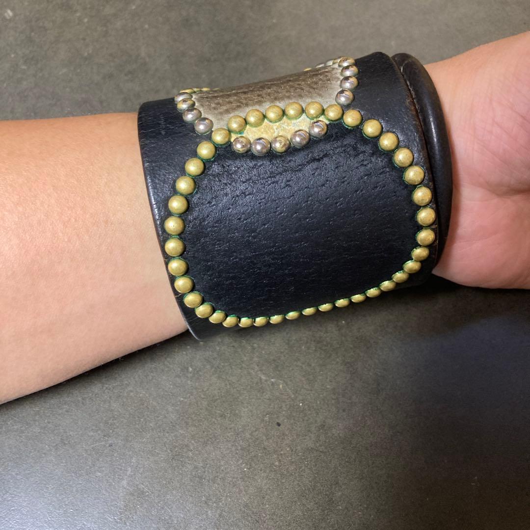 WOLF'S HEAD レザー ブレスレット　キムタク 70mm