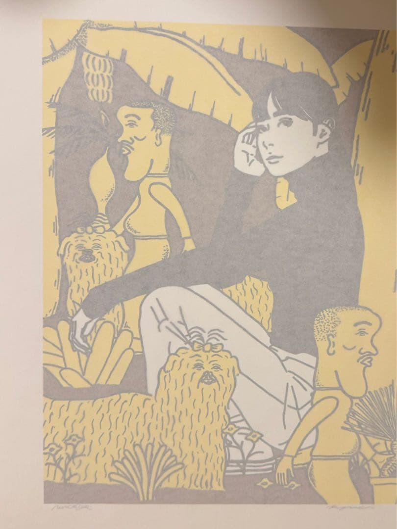 kyne untitled 2024 ED100 yellow シルクスクリーン