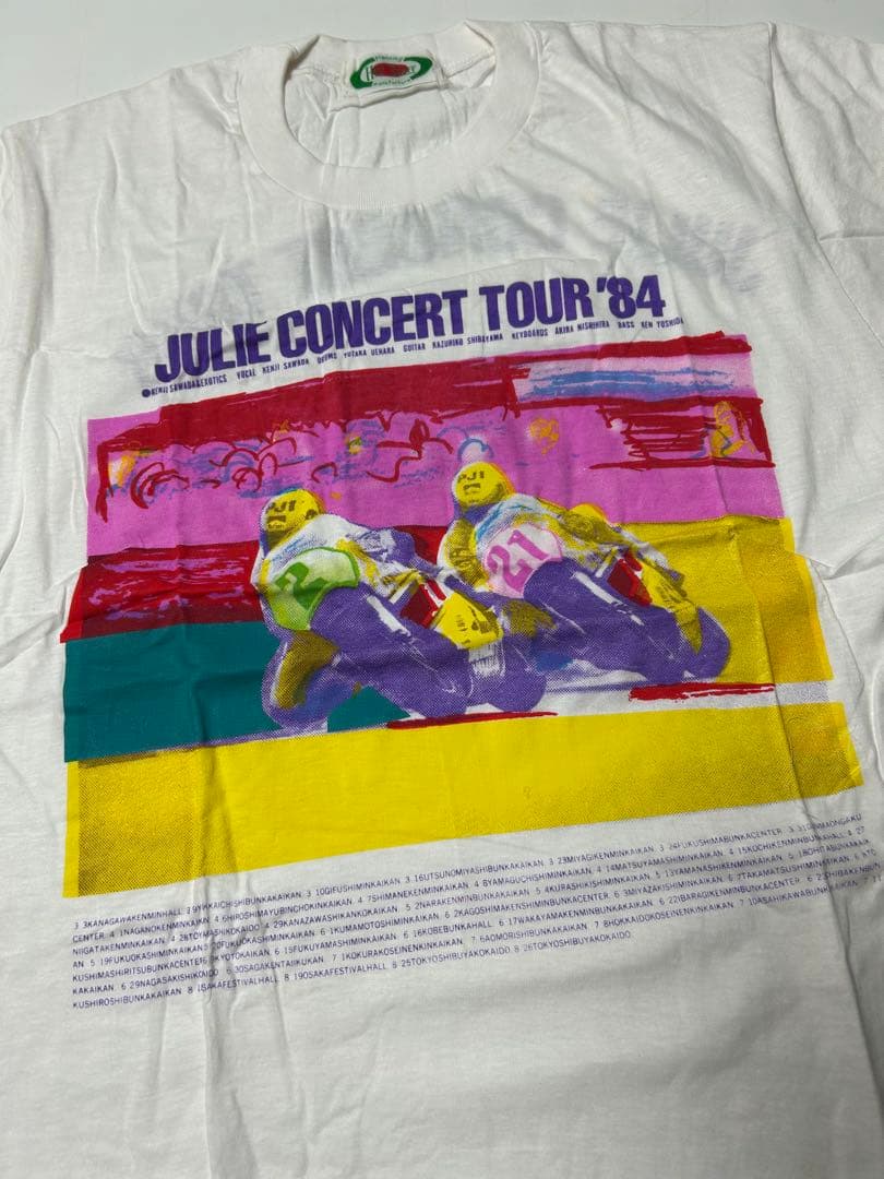 HOT STAFF ジュリー　コンサートツアー　’84 Tシャツ　ホワイト