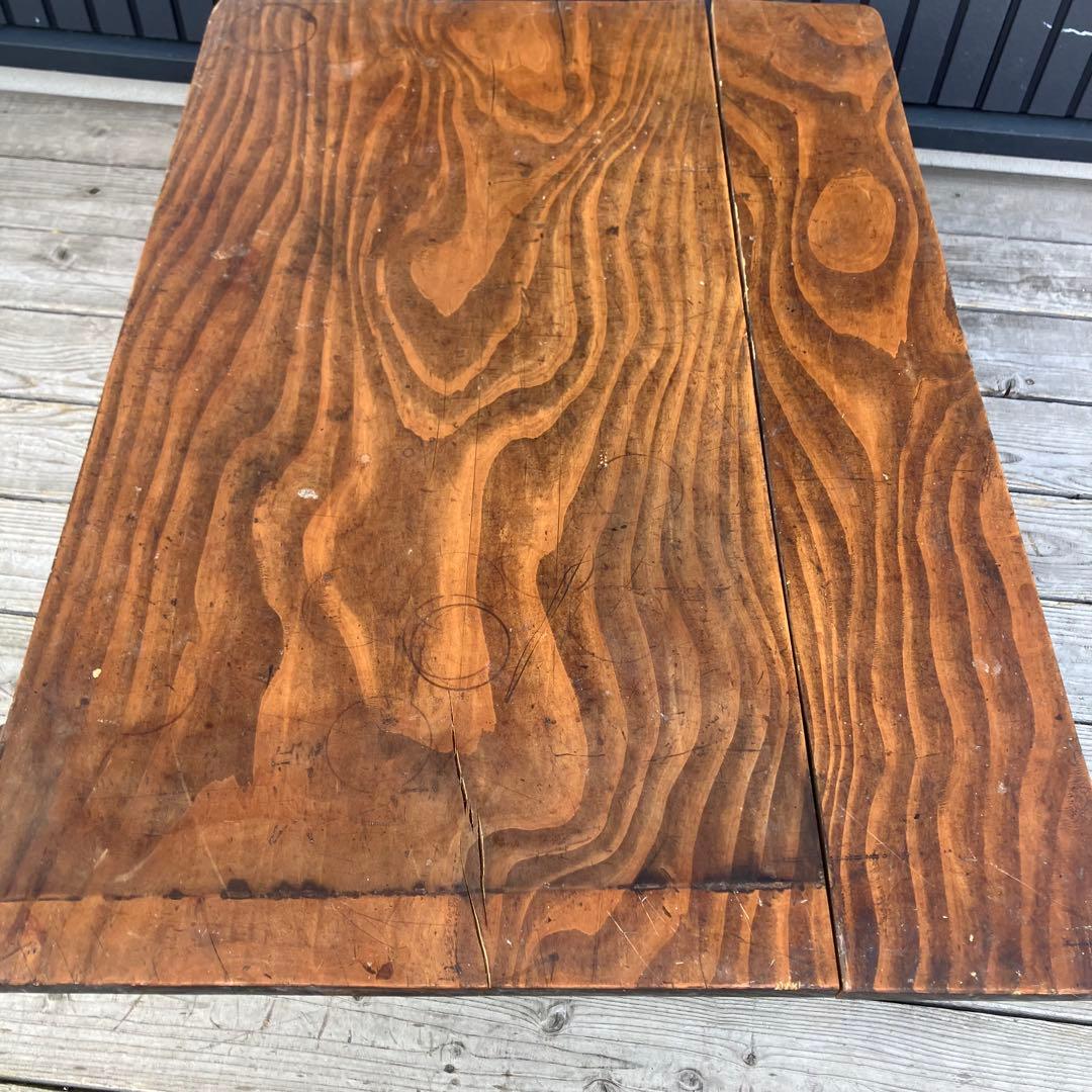 昭和レトロ 古家具 無垢材 木製座卓 ちゃぶ台 文机 お経台 経机 アンティーク