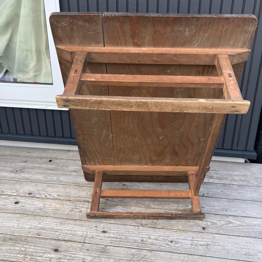 昭和レトロ 古家具 無垢材 木製座卓 ちゃぶ台 文机 お経台 経机 アンティーク