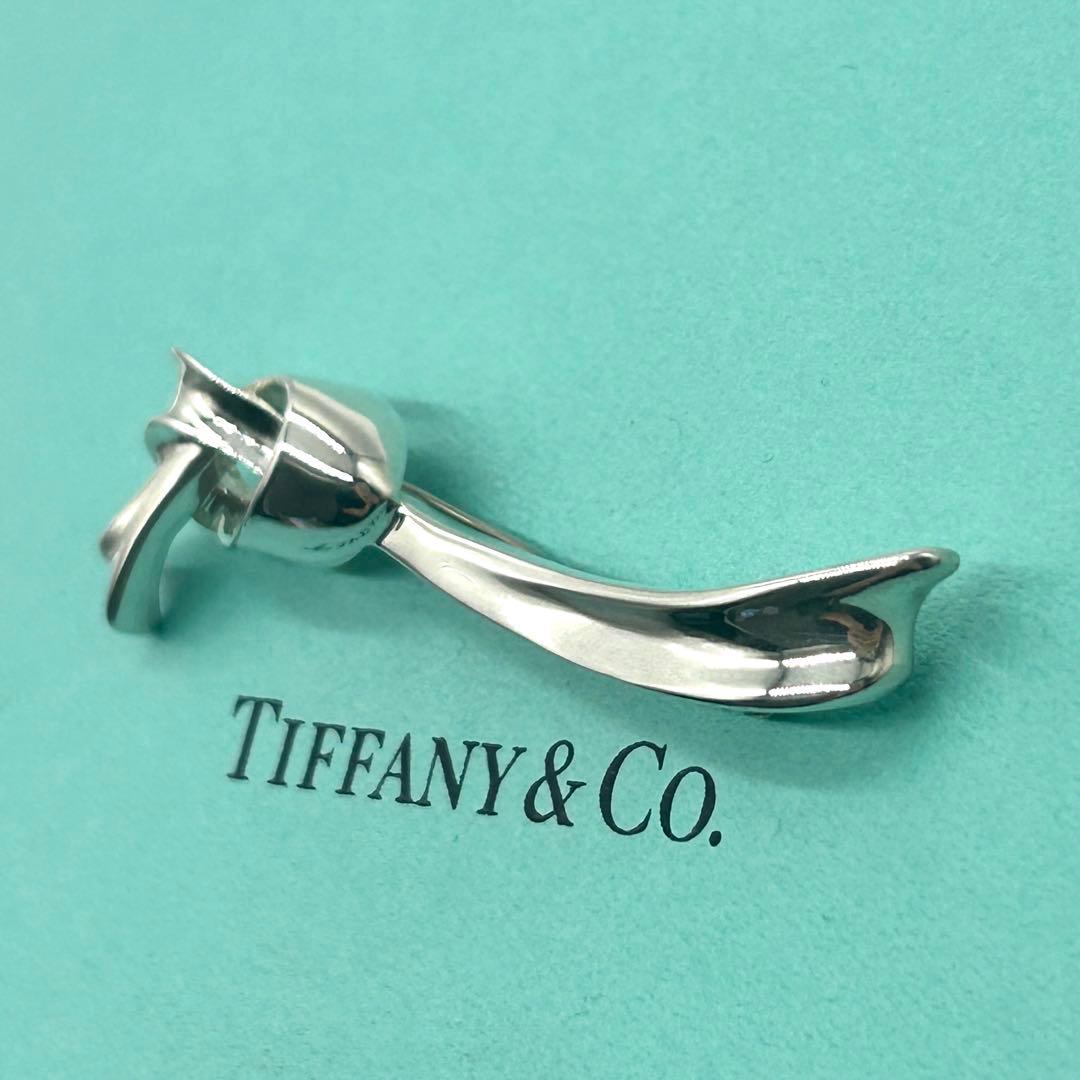 美品　ティファニー　リボン　モチーフ　ノット　ブローチ　シルバー　925