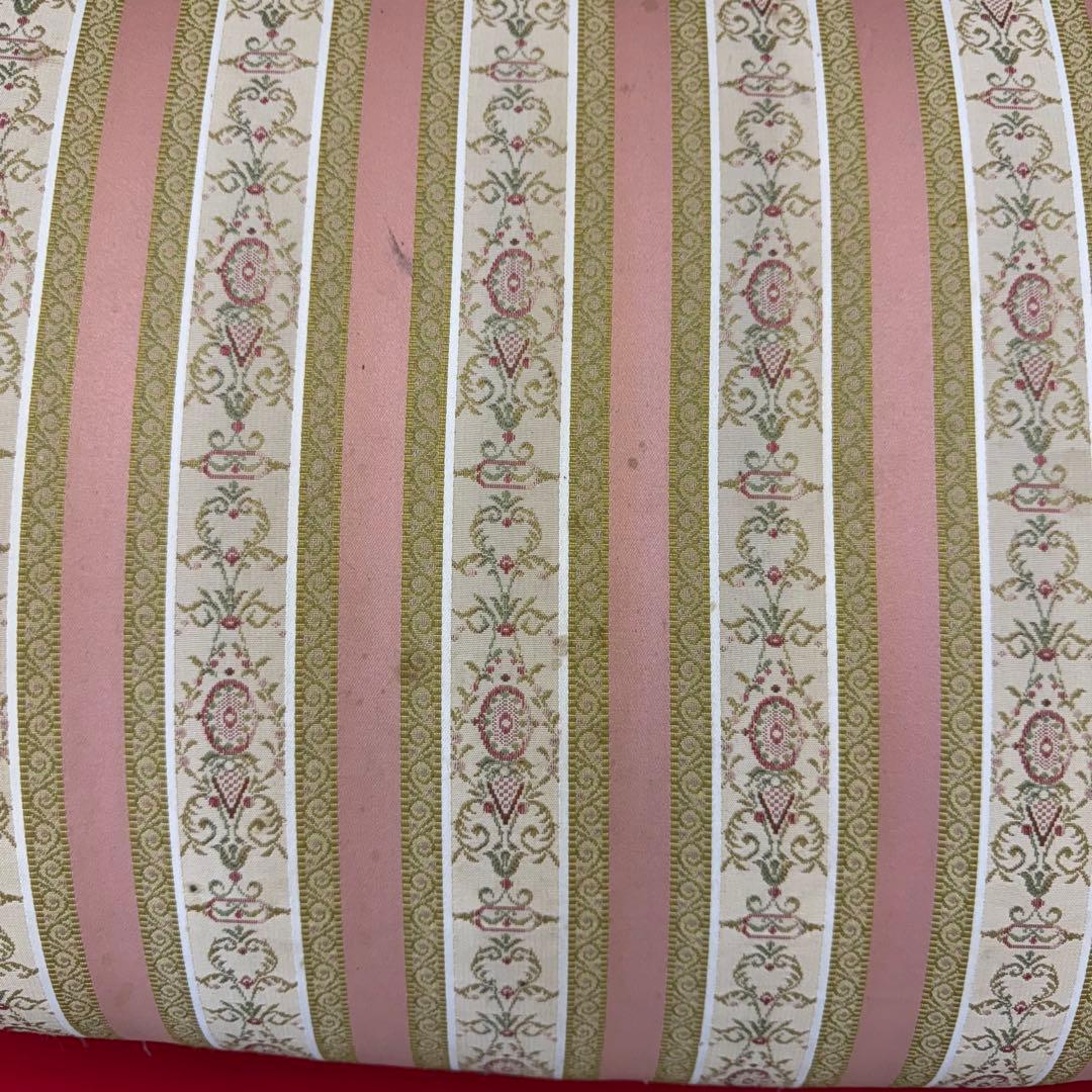 アンティーク　二人掛け　猫脚　アームチェア　クラシック ストライプ イタリア