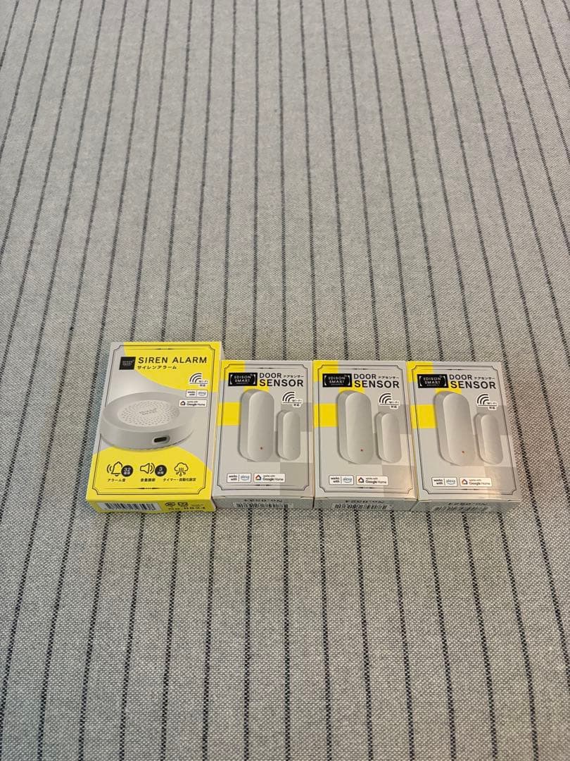 新品未使用　エジソンスマート ドアセンサー 3個セット＋ サイレンアラーム