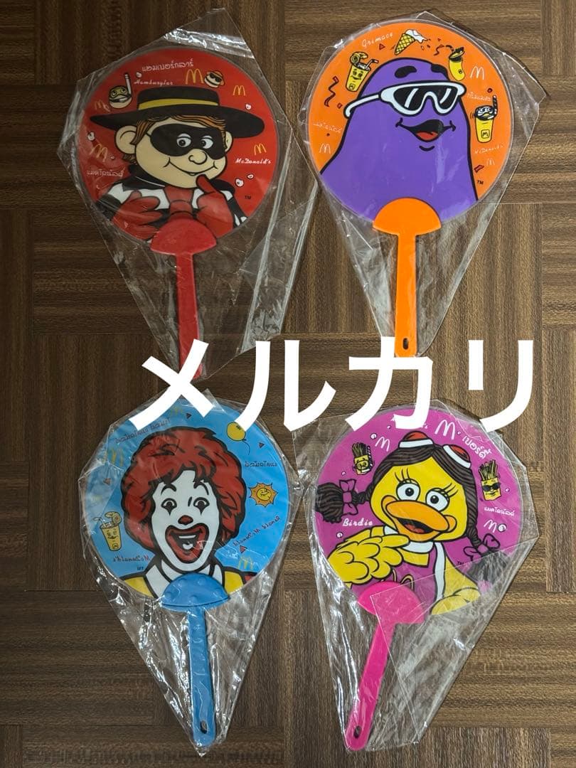 海外 タイ マクドナルド ヴィンテージ プラ うちわ ディスプレイ 激レア